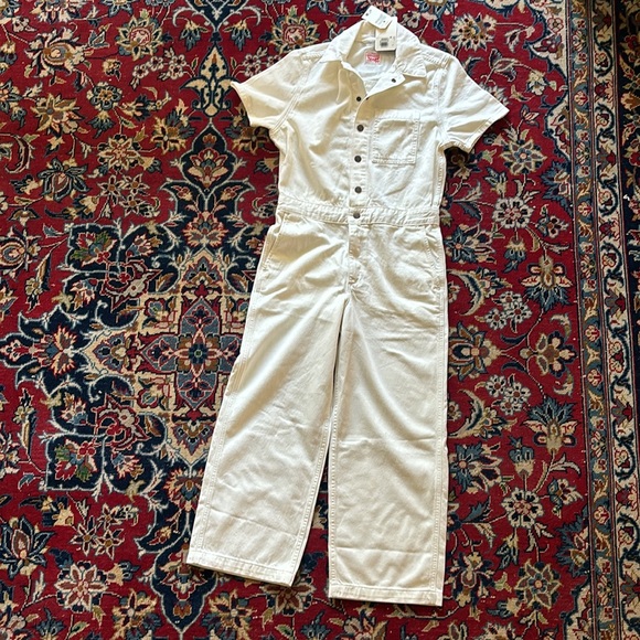 Levi’s short sleeve heritage jumpsuit | Serenity Now (white) | XS | NWT - Picture 4 of 6